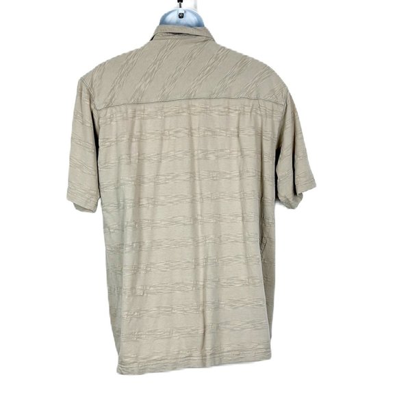 Columbia Polo Shirt Men Extra Large Tan Short Sleeve Collared Tee Textured Adult - Picture 2 of 14